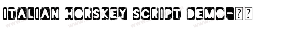 Italian Horskey Script Demo字体转换